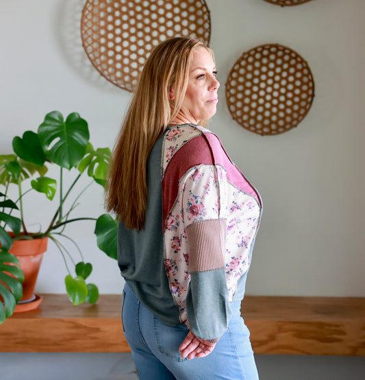 Emerson Wildflower Patchwork Top
