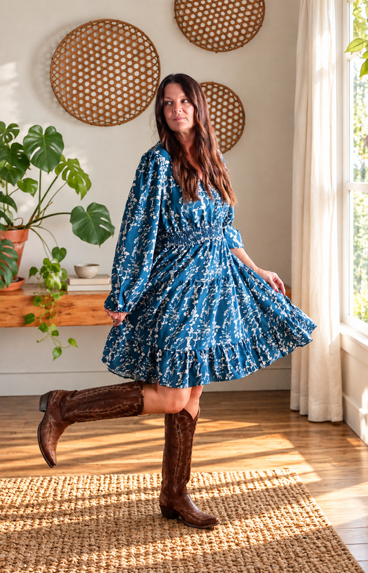 Elara Floral Smocked Dress