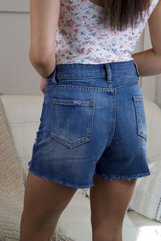 Beachside Blues Shorts: Denim