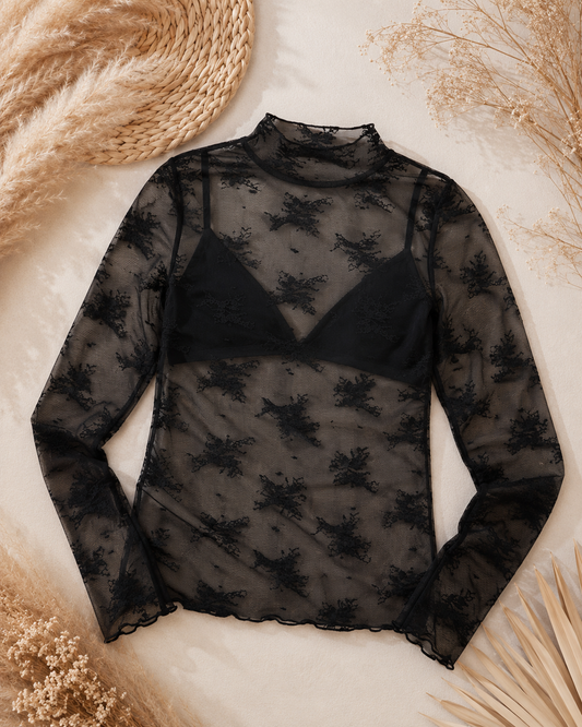 Midnight Muse Lace Top