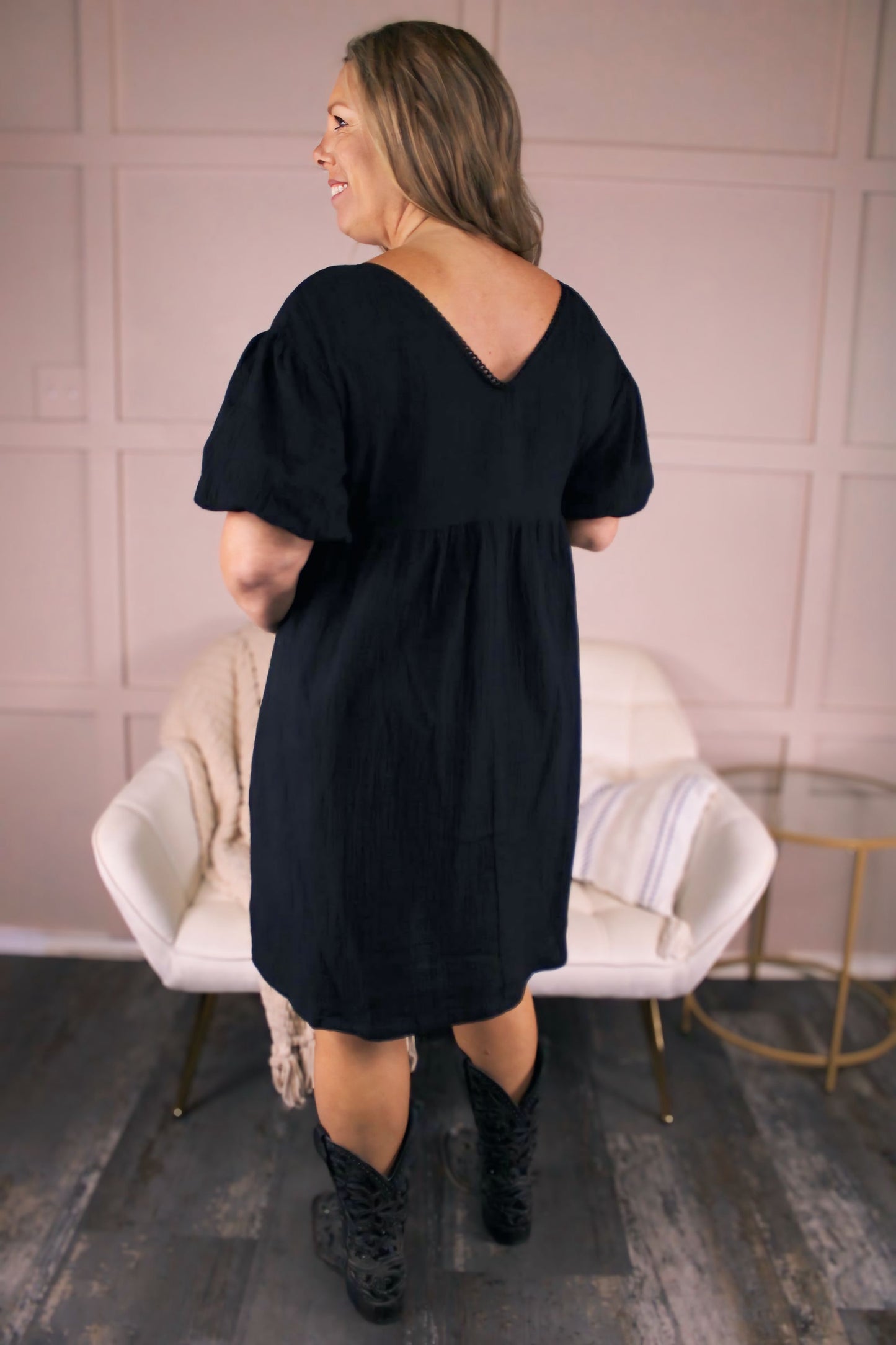 Amelie Dress: Black