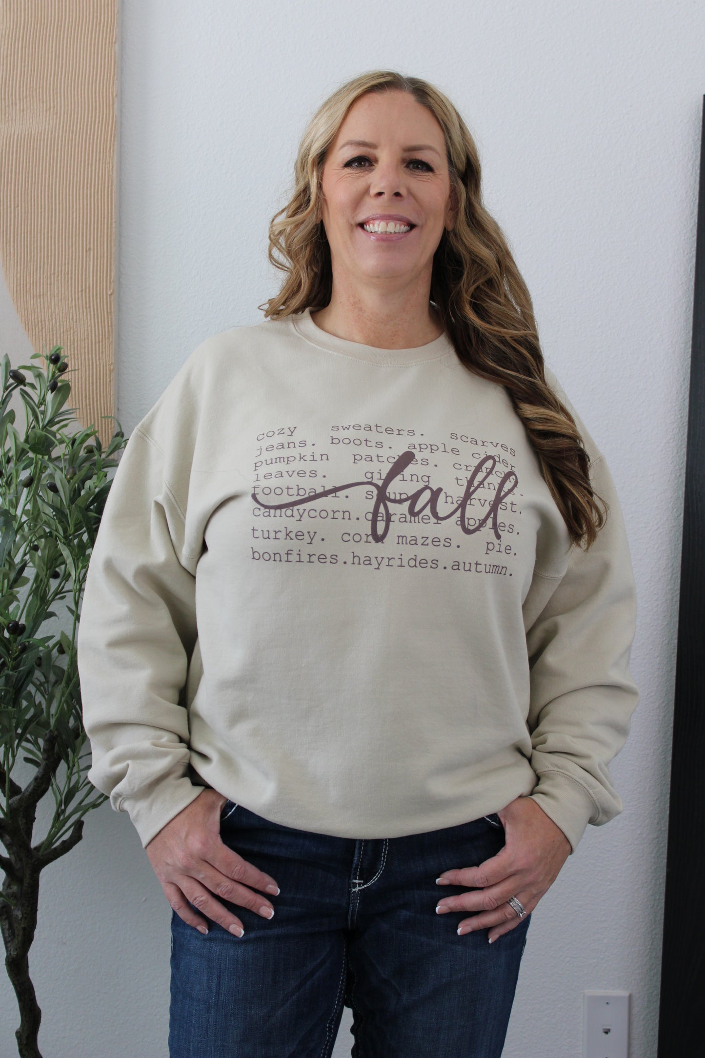 Autumn Embrace Sweatshirt: Beige