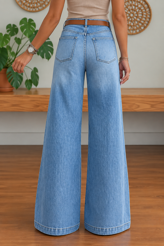 Cambria High Rise Wide Leg Jeans