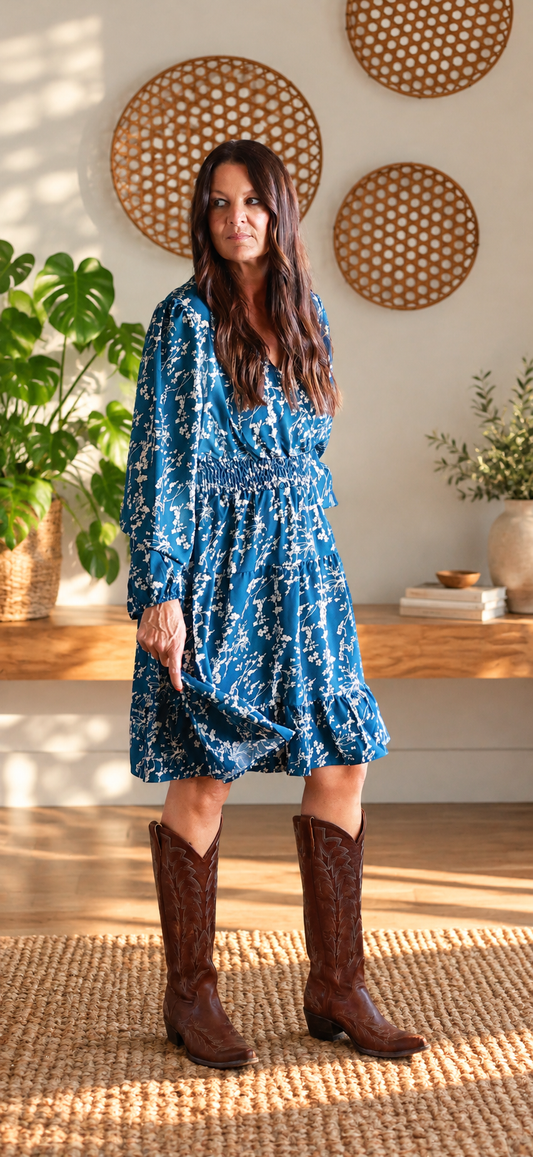 Elara Floral Smocked Dress