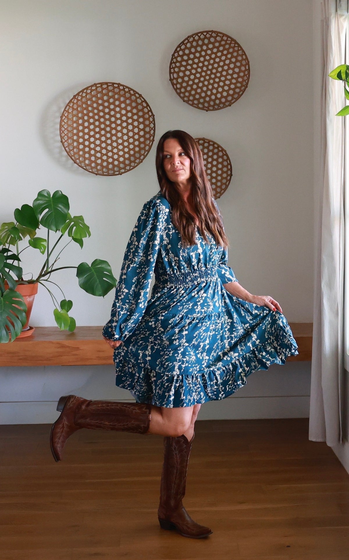 Elara-Floral-Smocked-Dress