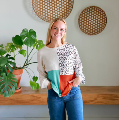 Jolene Wild Harmony Colorblock Sweater