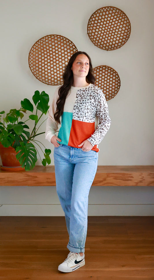 Jolene Wild Harmony Colorblock Sweater