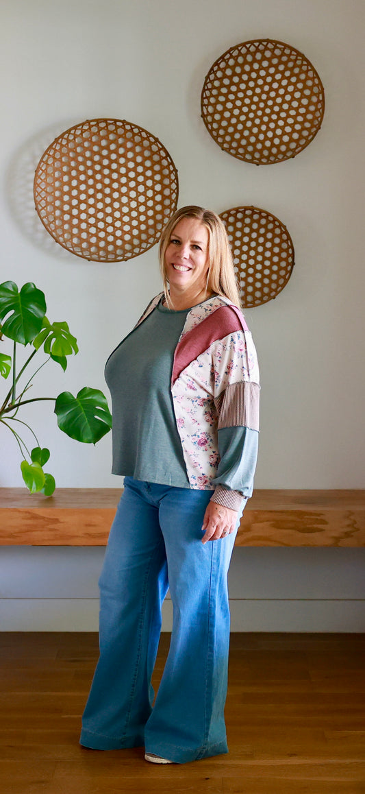 Emerson Wildflower Patchwork Top