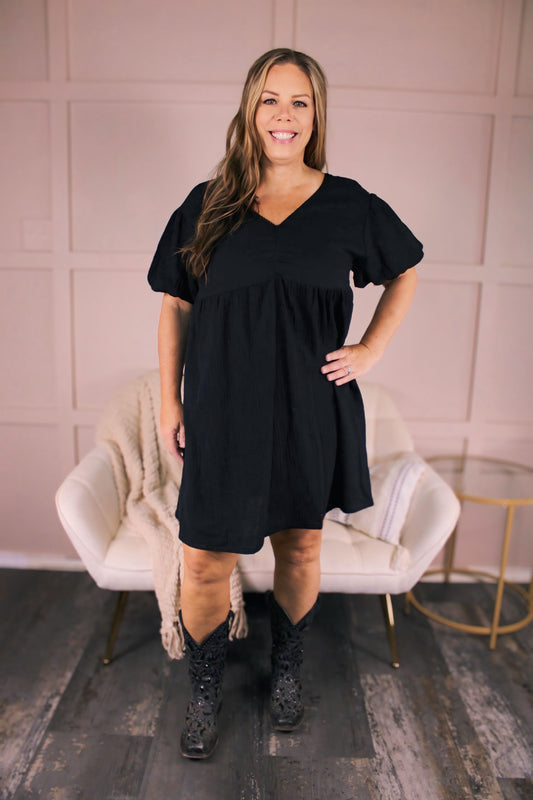 Amelie Dress: Black