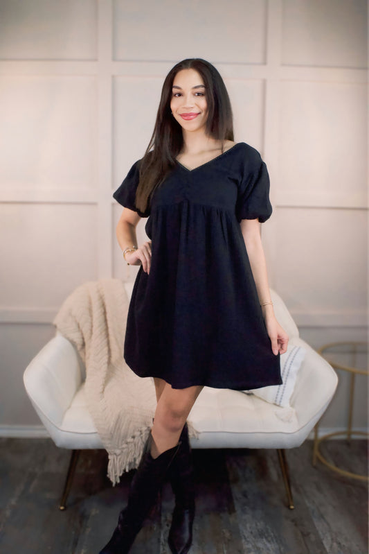 Amelie Dress: Black