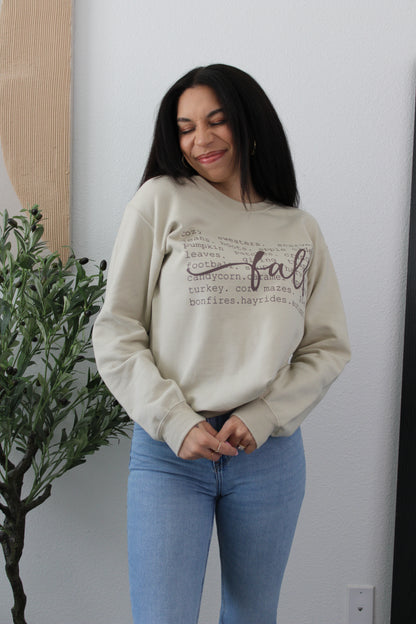 Autumn Embrace Sweatshirt: Beige